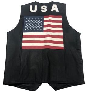 Leather USA motorcycle vest Medium